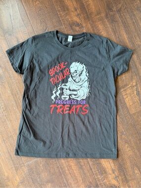 Spooktacular Progress for Treats Short Sleeve Tee - Black
